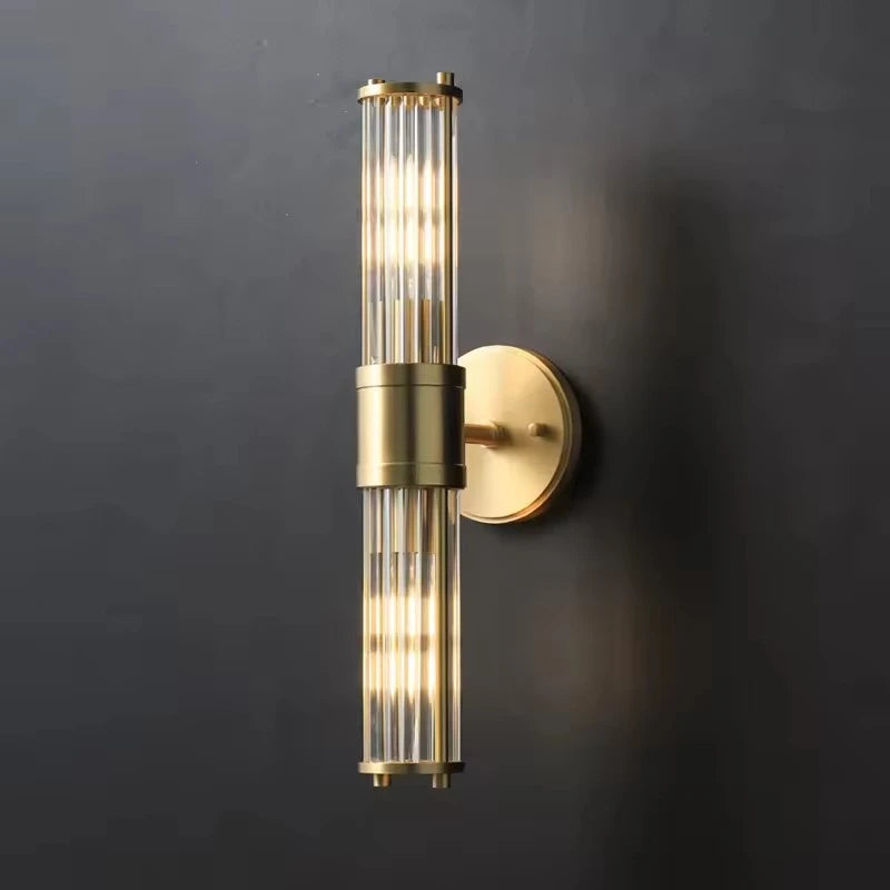Nordic luxury crystal LED brass wall lamp modern bedroom living room dining room lighting fixtures room decoration wall lamp