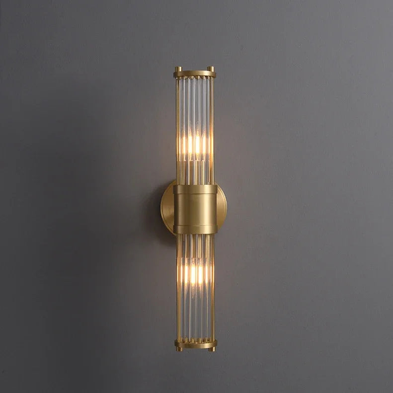 Nordic luxury crystal LED brass wall lamp modern bedroom living room dining room lighting fixtures room decoration wall lamp